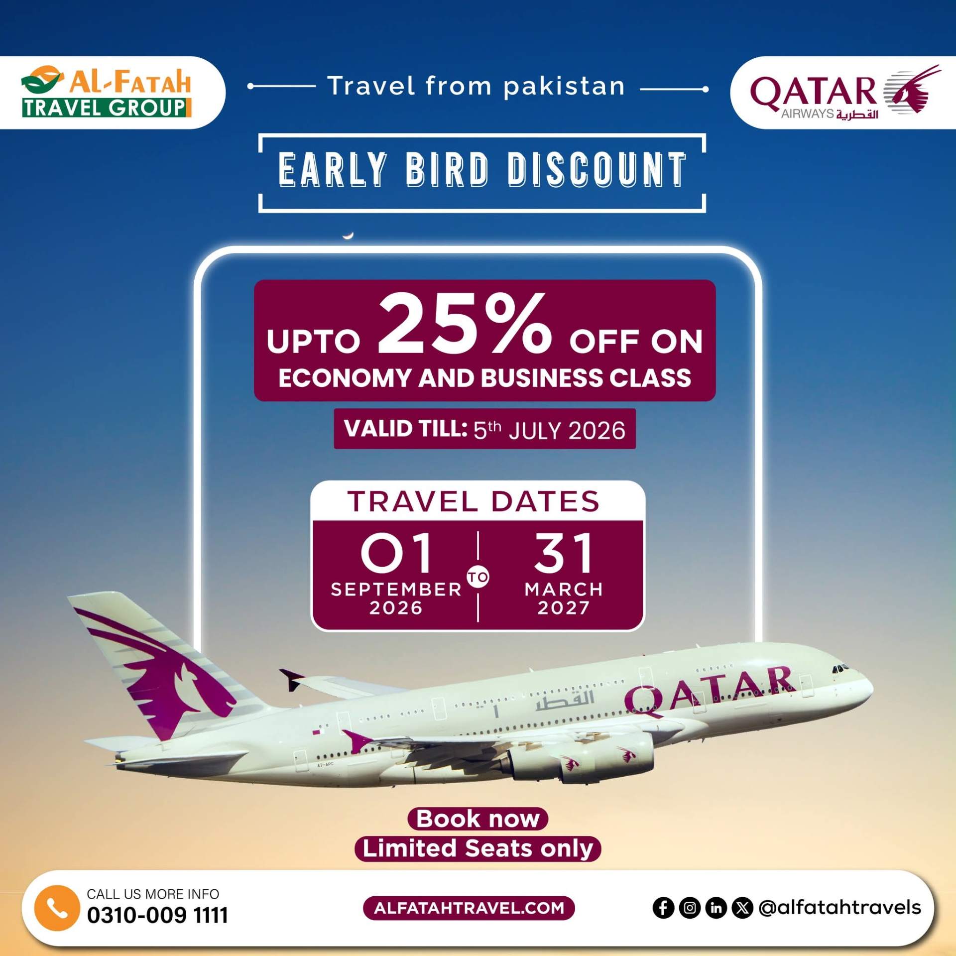 Qatar Airways — Early Bird Discount