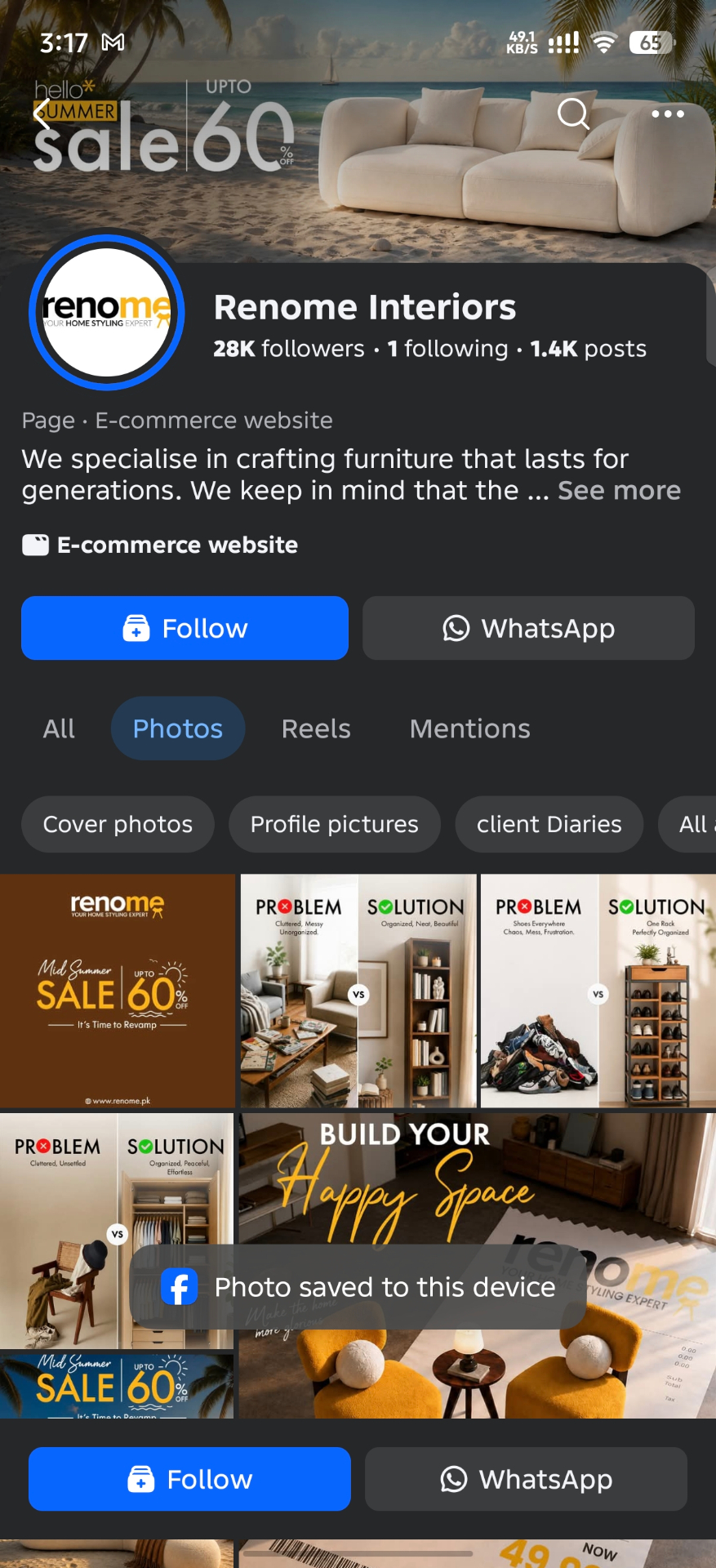 Facebook Photos Grid