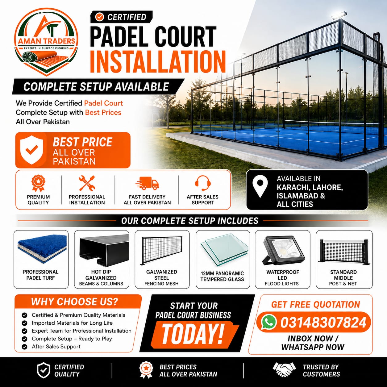 Certified Padel Court Installation
