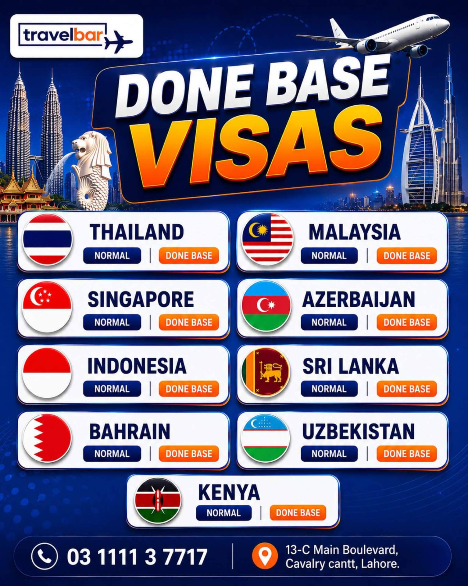 Done Base Visas — 9 Countries